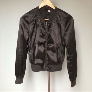H&M black sateen jacket